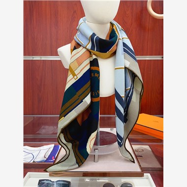 HERMES 2024秋冬新款時尚圍巾 尺寸：140-140