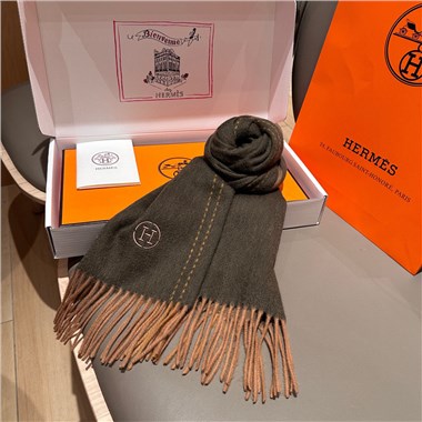 HERMES  2025秋冬新款時尚圍巾 尺寸：200-32