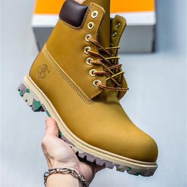 Timberland 迷彩高幫戶外休閒鞋