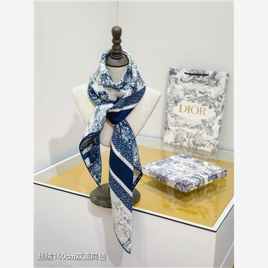 DIOR  2025秋冬新款時尚圍巾 尺寸：140-140