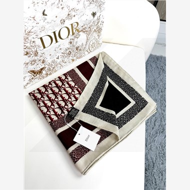 DIOR  2025秋冬新款時尚圍巾 尺寸：140-140