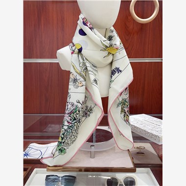 DIOR  2025秋冬新款時尚圍巾 尺寸：140-140