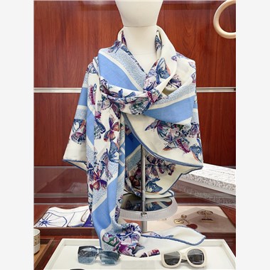 DIOR  2025秋冬新款時尚圍巾 尺寸：140-140