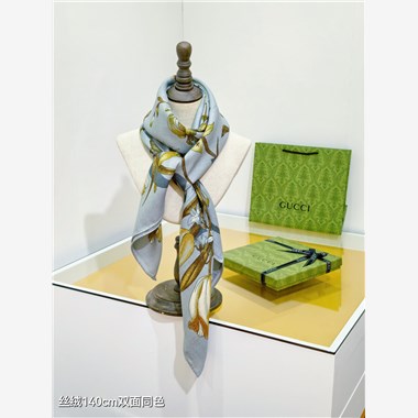 GUCCI  2025秋冬新款時尚圍巾 尺寸：140-140