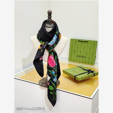GUCCI  2025秋冬新款時尚圍巾 尺寸：140-140