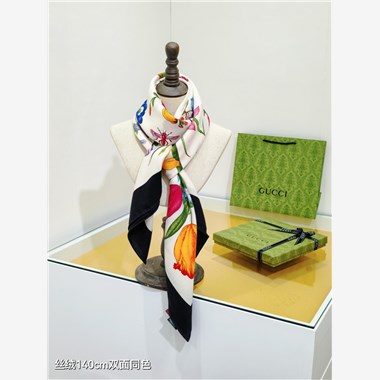 GUCCI  2025秋冬新款時尚圍巾 尺寸：140-140