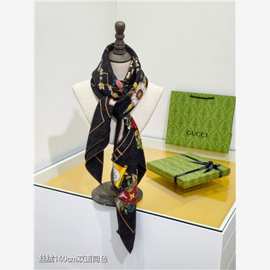 GUCCI  2025秋冬新款時尚圍巾 尺寸：140-140