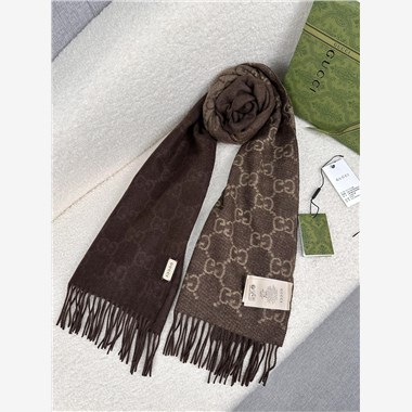 GUCCI  2025秋冬新款時尚圍巾 尺寸：200-55