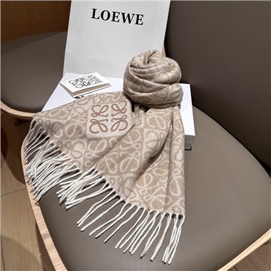 LOEWE  2025秋冬新款時尚圍巾 尺寸：180-30