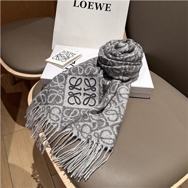 LOEWE  2025秋冬新款時尚圍巾 尺寸：180-30