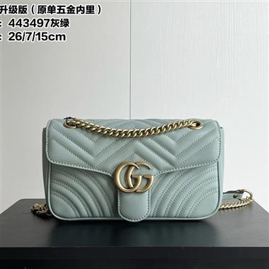 GUCCI  2025新款女生時尚包包 尺寸：26-7-15CM