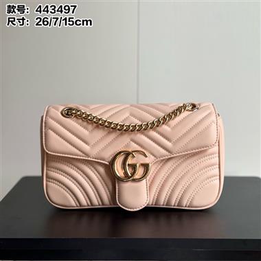 GUCCI  2025新款女生時尚包包 尺寸：26-7-15CM