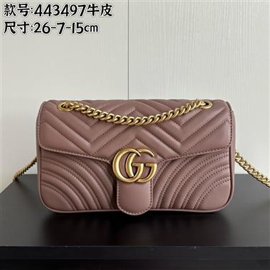 GUCCI  2025新款女生時尚包包 尺寸：26-7-15CM