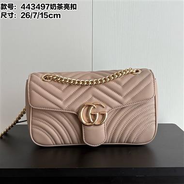 GUCCI  2025新款女生時尚包包 尺寸：26-7-15CM