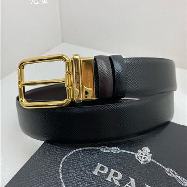 PRADA   2026新款時尚皮帶  3.5CM