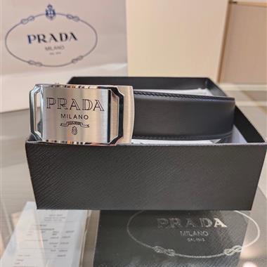PRADA   2026新款時尚皮帶   3.4CM