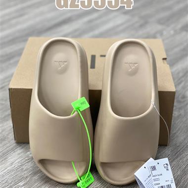 Kanye West x Adidas Yeezy Slide"Glow Green"椰子拖鞋戶外風格沙灘涉水百搭運動穿搭拖鞋拖鞋