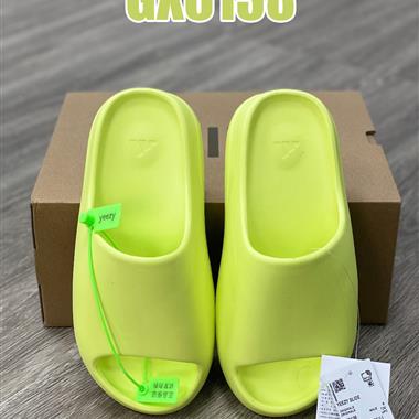 Kanye West x Adidas Yeezy Slide"Glow Green"椰子拖鞋戶外風格沙灘涉水百搭運動穿搭拖鞋拖鞋