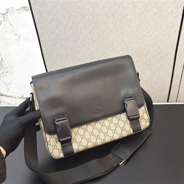 GUCCI   2026新款男生時尚包包 尺寸：32*25CM