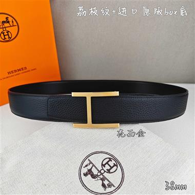 HERMES   2026新款時尚皮帶   3.8CM