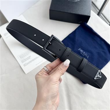 PRADA   2026新款時尚皮帶   3.5CM