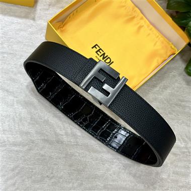 FENDI   2026新款時尚皮帶  3.4CM