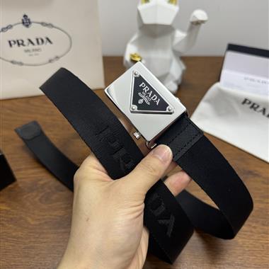PRADA   2026新款時尚皮帶   3.5CM
