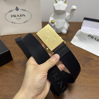 PRADA   2026新款時尚皮帶   3.5CM