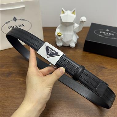 PRADA   2026新款時尚皮帶   3.5CM