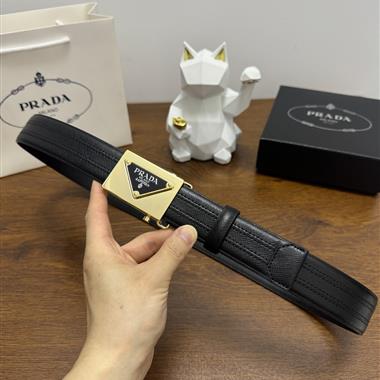 PRADA   2026新款時尚皮帶   3.5CM