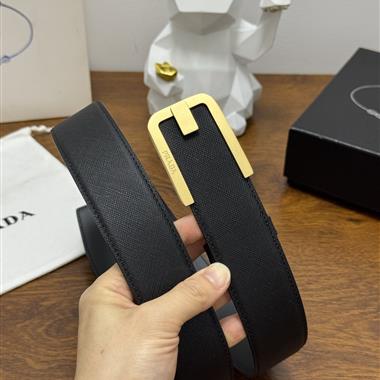 PRADA   2026新款時尚皮帶  4.0CM