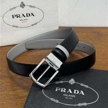 PRADA   2026新款時尚皮帶  3.5CM