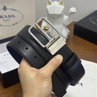 PRADA   2026新款時尚皮帶   3.5CM