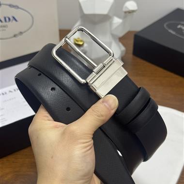 PRADA   2026新款時尚皮帶   3.5CM