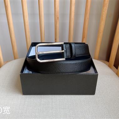 PRADA   2026新款時尚皮帶  3.0CM