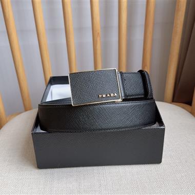 PRADA   2026新款時尚皮帶   3.5CM
