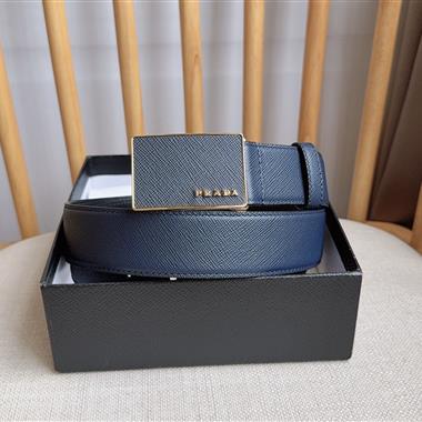 PRADA   2026新款時尚皮帶   3.5CM