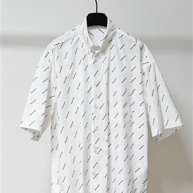 Balenciaga   2026夏季新款短袖襯衫  尺寸偏大