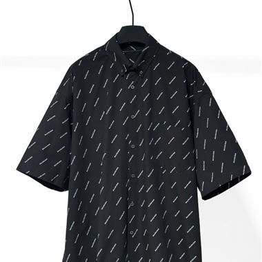 Balenciaga   2026夏季新款短袖襯衫  尺寸偏大