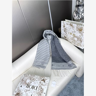 DIOR  2026秋冬新款時尚圍巾 尺寸：200-45