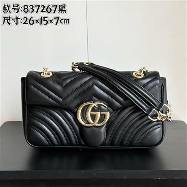 GUCCI   2026新款女生時尚包包   尺寸：26*15*7CM